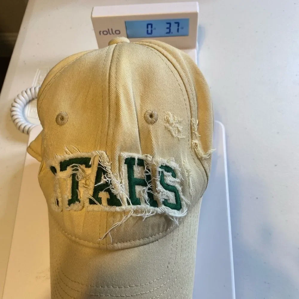 EUC Top Of The World Cream Dallas Stars Distressed Baseball Cap NHL